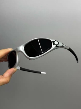 经典复古黑白火焰运动墨镜偏光防紫外线骑行Y2K朋克太阳眼镜男女