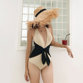 欧美ins泳装 辣妹风网红连体比基尼高级性感度假泡温泉度假泳衣女