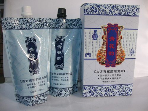 锦致古方青花韵黑发霜 焗油黑色染发膏植物染发剂包邮