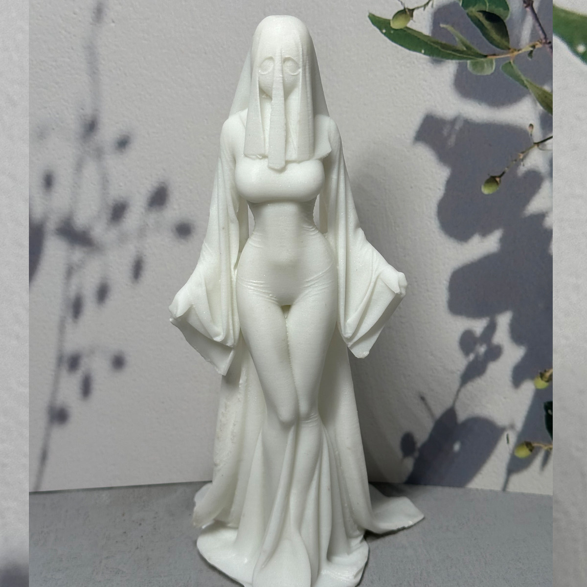 幽灵娘杏子夫人白色雕像手办模型摆件收藏装饰品