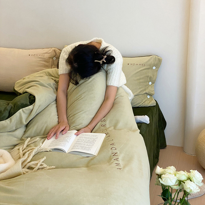 高档简约云芙绒超柔的秋冬四件套