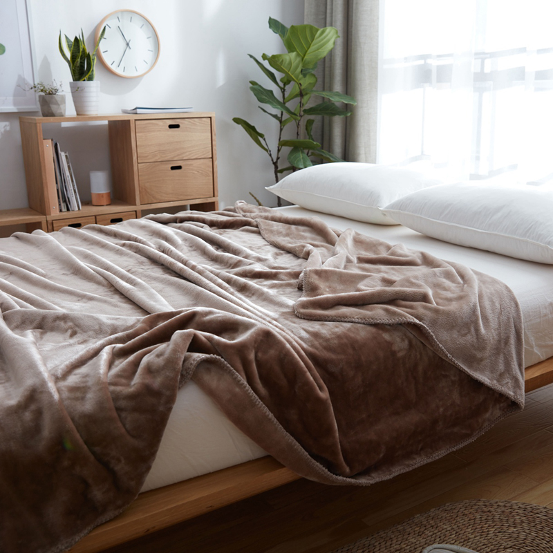 法兰绒毛毯单人双人被子盖毯空调毯毛巾被珊瑚绒毯子加厚冬季床单