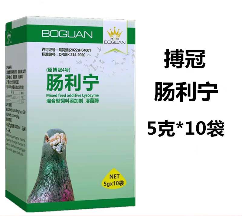 搏冠鸽药肠利宁原4号粉赛信鸽子肠道用品沙门氏菌水绿便下痢博冠
