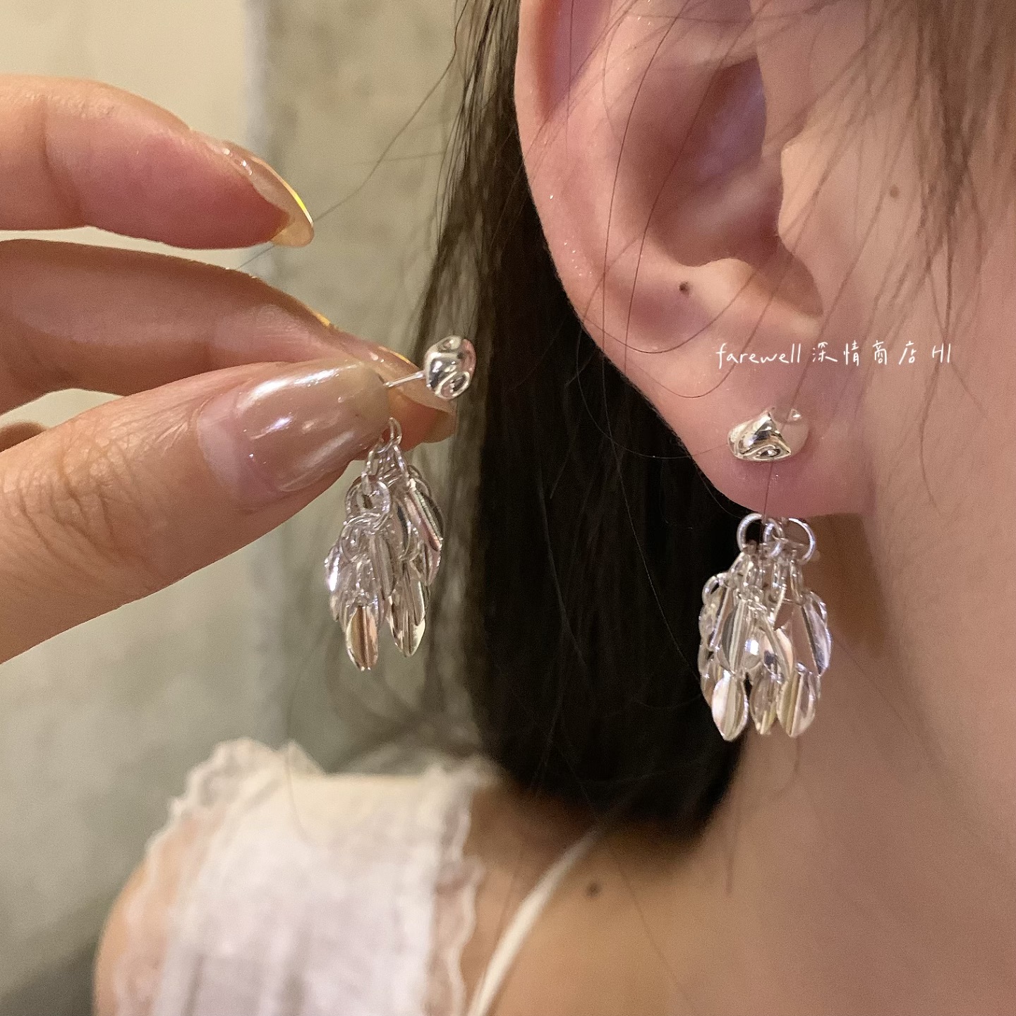 显脸小～麦穗流苏耳环轻奢百搭耳钉女小众设计感独特漂亮耳饰配饰