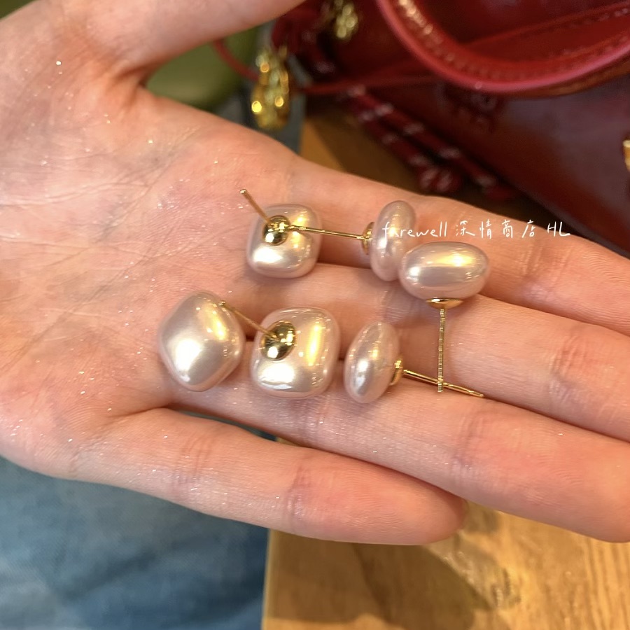 新款珍珠耳钉小众设计感