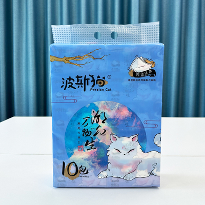 波斯猫抽纸110抽4层家用纸巾