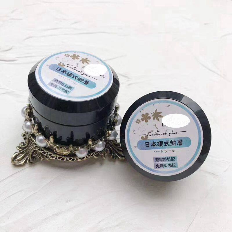 日本免洗硬式封层粘钻胶塑型加固光疗延长饰品水波纹5合1牢固持久