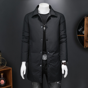 2022男士商务羽绒服长款白鸭绒羽绒服潮流长款外套8653 /P345偏大,男装羽绒服,钱塘7038(原5007）