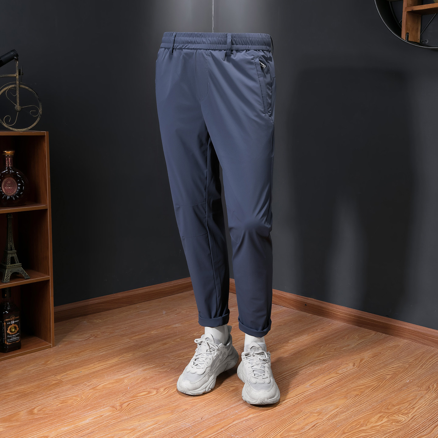 26夏季款男士休闲运动裤冰丝无痕高弹长裤2615-P58，男装休闲裤，钱塘7038(原5007）