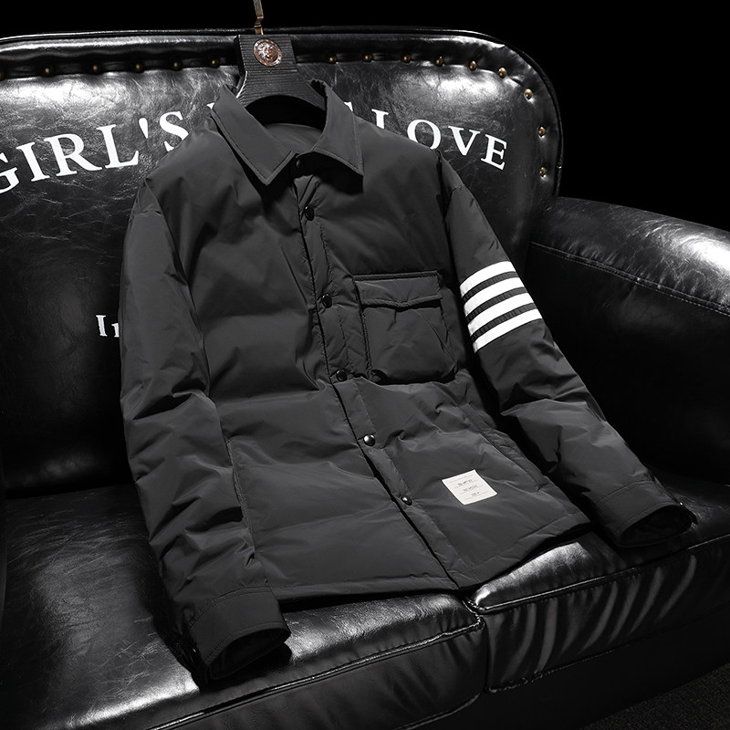 2026新品男士90羽绒服短款衬衫羽绒服yr6609-1/P265长期有货,男装羽绒服,钱塘7038(原5007）