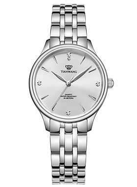 天王鸿蒙系列LS31314女表石英银色表盘女士手表礼物送女友31314