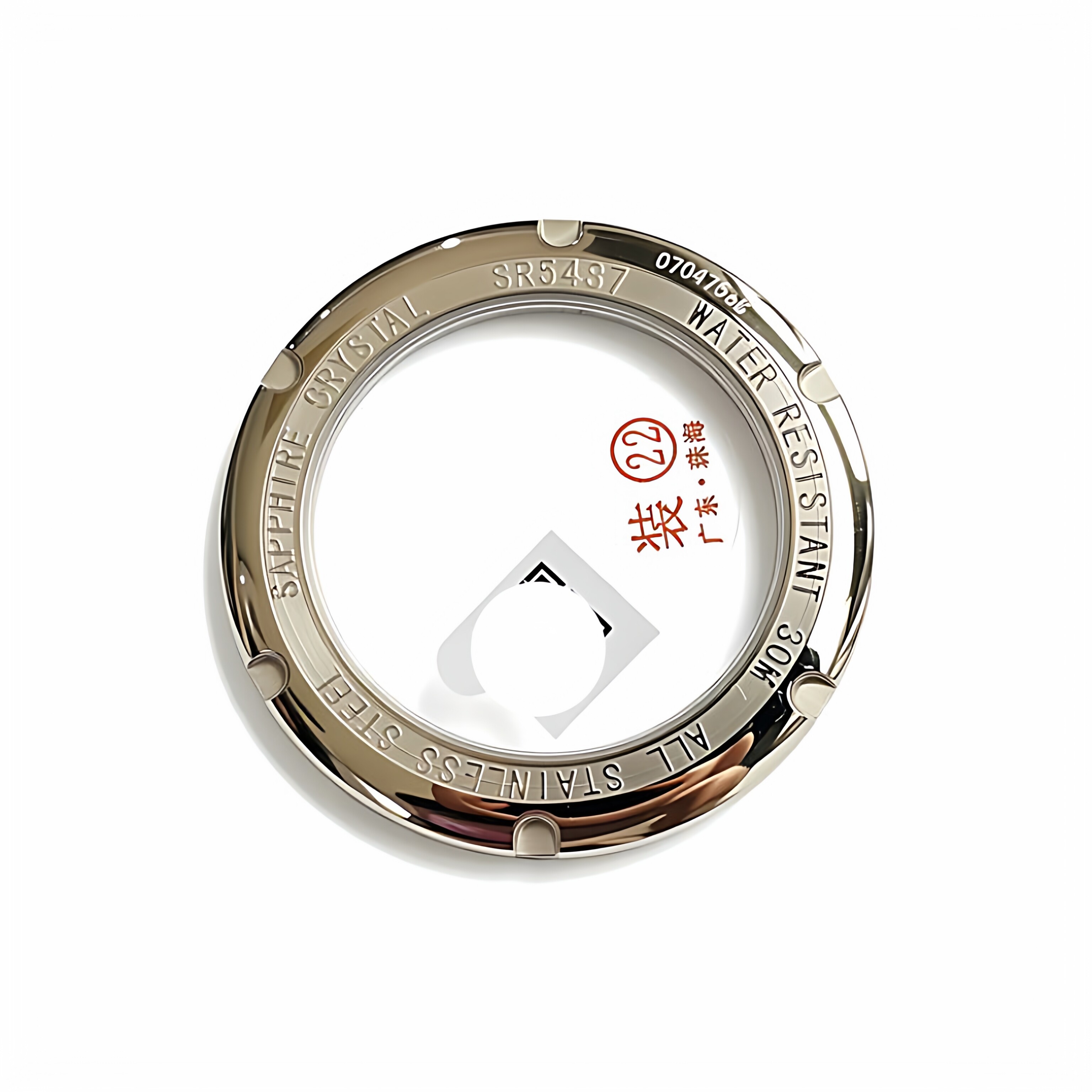 罗西尼原装原厂配件防水5487手表后盖精钢底盖表壳镂空玻璃底镜