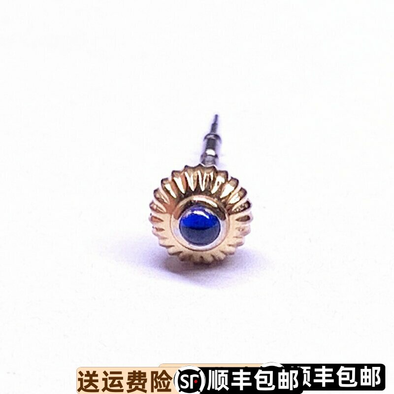 罗西尼表616718原装正品镶钻蓝宝石防水把头精钢女表把的女式表冠