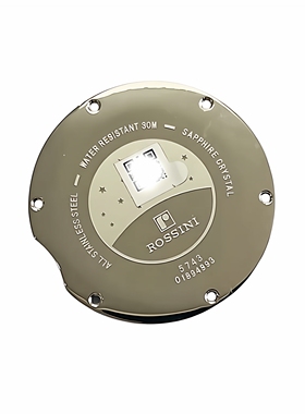 罗西尼原装原厂后盖银色防水7387手表精钢底盖表壳密封底5387