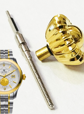 天王表5706原装把头GS5706表把精钢防水表冠男款正品男款金表把的