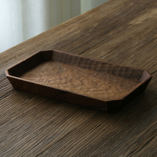 柚木 实木 木质 茶盘 托盘 纯手工雕刻 长方形八角盘