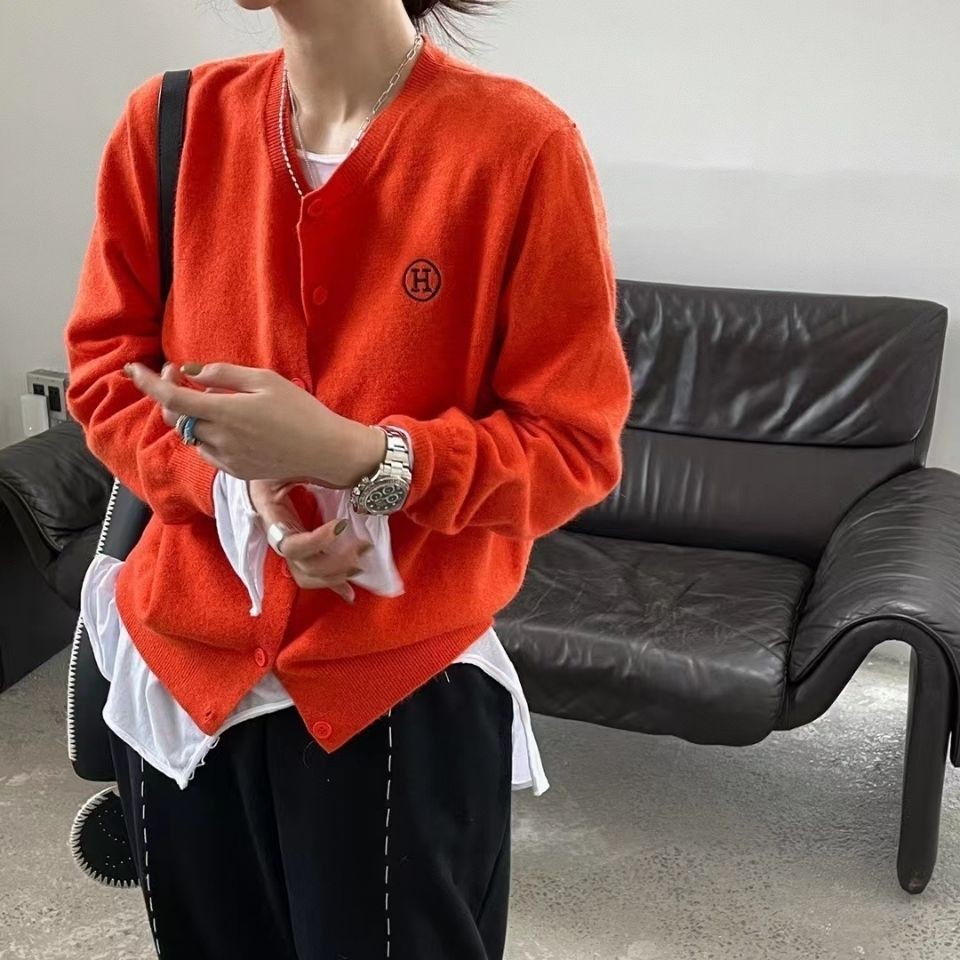 针织开衫上衣外套女新款韩版宽松慵懒外搭毛衣短款秋装