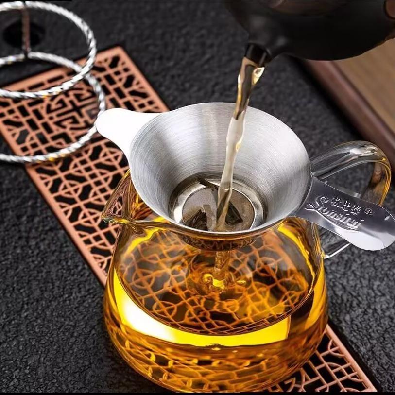 加厚耐热玻璃公杯大小过滤茶器组
