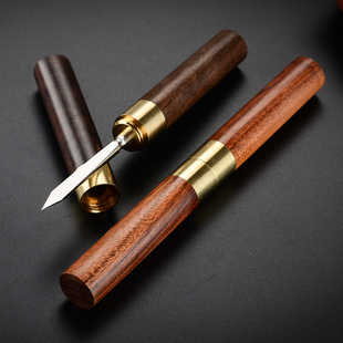 特价 普洱茶刀黑檀木花梨木手工铜茶刀不锈钢茶马古道茶刀茶针茶锥