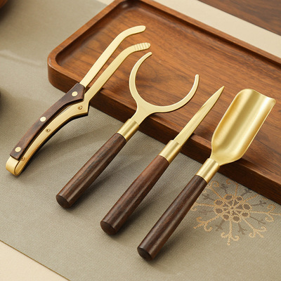 茶道六君子套装配件茶刀茶夹茶勺