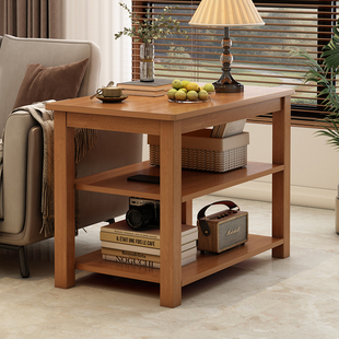 实木橡胶木边几客厅角几沙发边桌实木桌阳台简约桌子小户型茶几