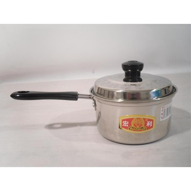 不锈钢单柄奶锅 煮面锅 小锅汤锅 锅14-20CM