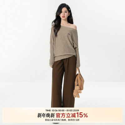 设计感下摆套头针织上衣