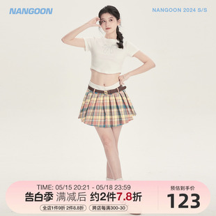 甜酷百褶裙遮肉辣妹专属设计感小众裙子女 NANGOON