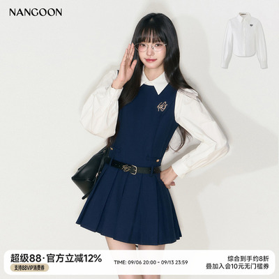 NANGOON泡泡袖收腰衬衫