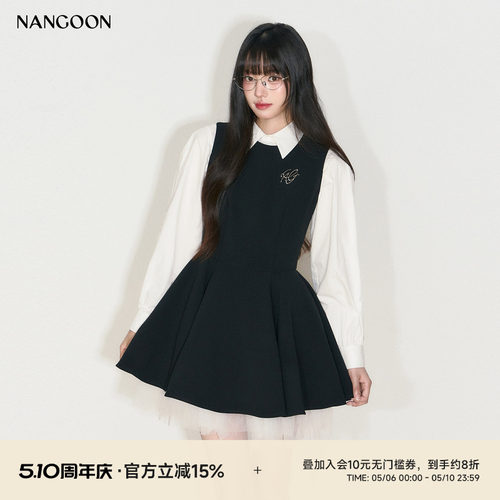 NANGOON网纱无袖蓬蓬连衣裙