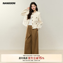套装 NANGOON 休闲裤 上衣女秋季 女显瘦 原创毛呢小香外套设计感新款