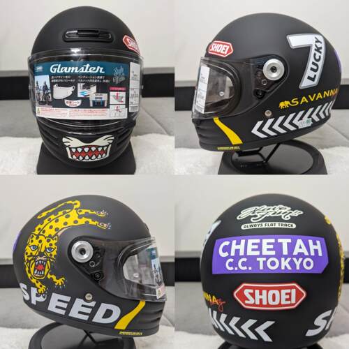SHOEI Glamster金钱豹德国站和平鸽幸运猫哈雷拿铁复古摩托车头盔