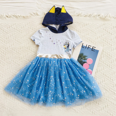 超可爱布鲁伊造型连衣裙中大童