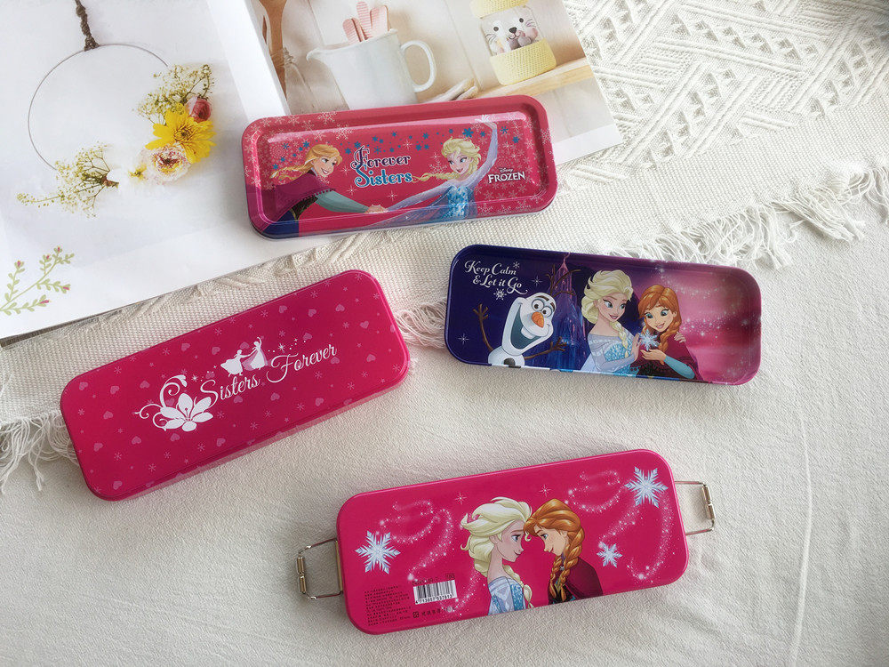 냉동 엘프 다기능 편지지 상자 남여 간단한 철 튼튼하고 내구성이 뛰어난 펜 상자
