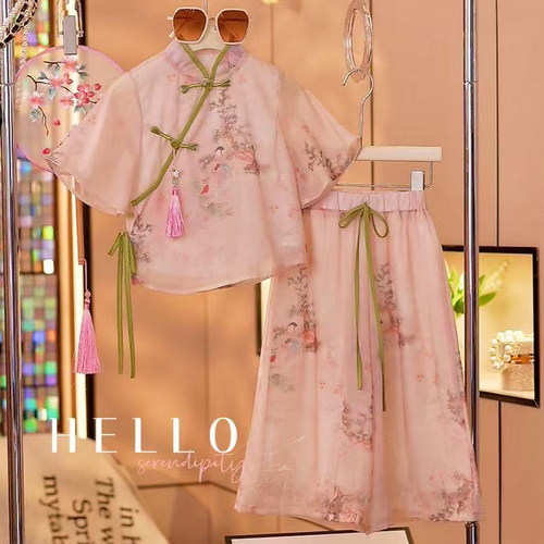 女童汉服套装2025夏季新款
