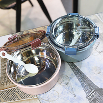 Insulated bowl office worker with soup bowl light stainless steel instant noodles bowl lunch box Stainless steel bowl with cover 304 Bento Box