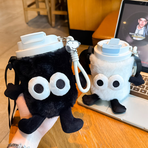 可爱毛绒保温杯防烫杯套