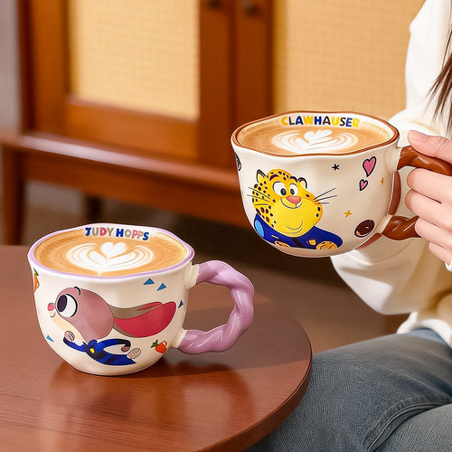 疯狂动物城朱迪陶瓷马克杯带勺