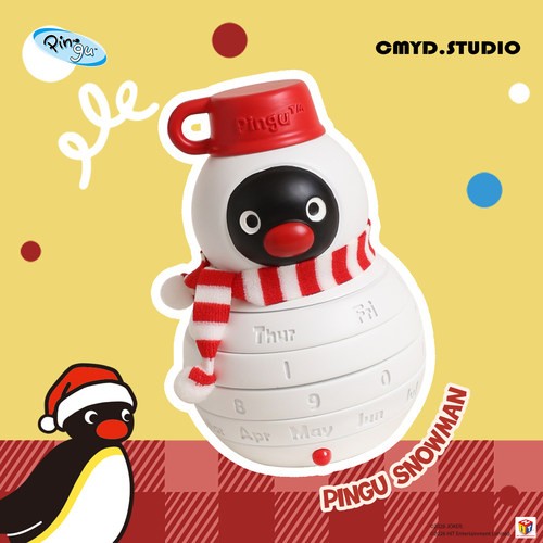 正版Pingu雪人日历生日摆件礼物