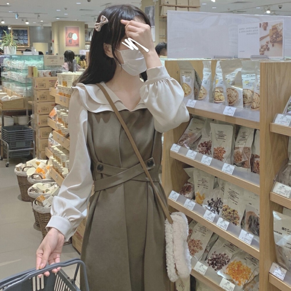 【ella艾拉】小个子法式娃娃领显瘦连衣裙  al-wp-8