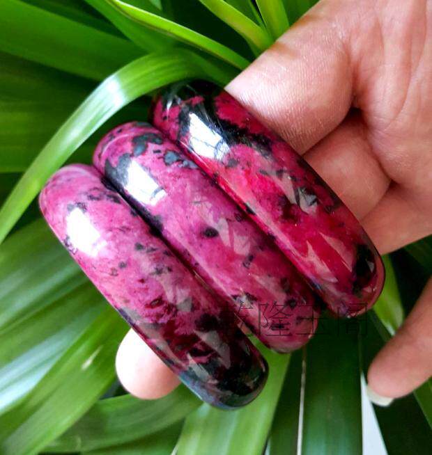 天然玉石a货桃花玉手镯梅花玉手镯女款岫玉手镯女玉镯子正品包邮