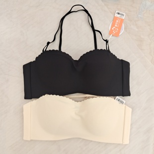 都市丽人果冻衣无肩带内衣防滑抹胸小胸聚拢LBH1A2一片式 无痕文胸