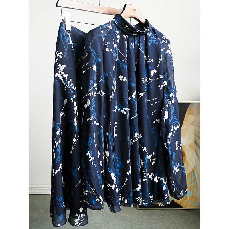 桑蚕丝双层两件套气质通勤