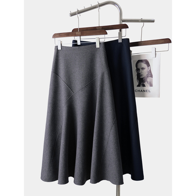 YouYoung55羊毛加厚秋冬A字半裙