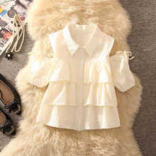法式泡泡袖polo领露肩短袖衬衫女2025夏季短款百搭清新减龄上衣