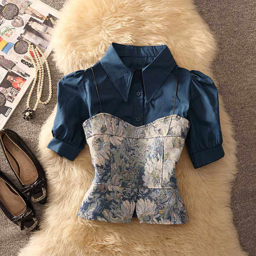 两件套复古扎染搭配法式吊带马甲