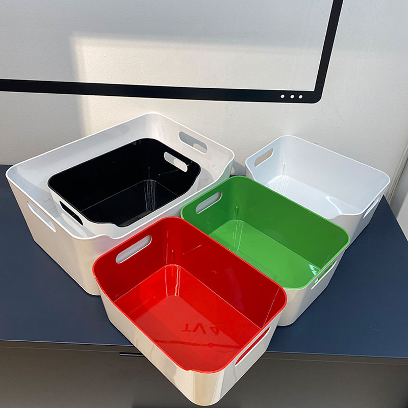 甄嘉宜收纳盒桌面化妆品口红收纳盒杂物零食储物盒家用厨房储物盒