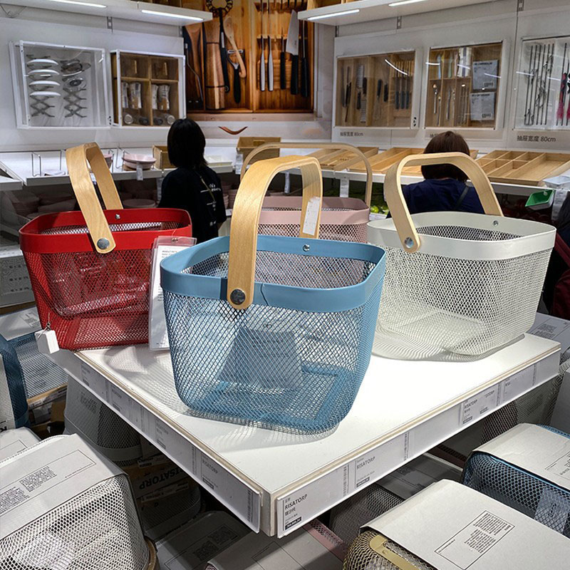 甄嘉宜网篮家用厨房金属收纳篮子