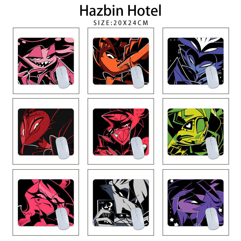 卡通地狱客栈Hazbin Hotel小号鼠标垫动漫周边防滑垫橡胶垫桌垫