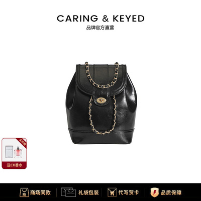 韩版小众链条女士双肩包通勤